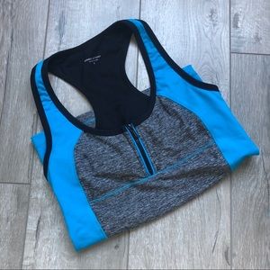 Bebe Sport Blue and Black Athletic Top